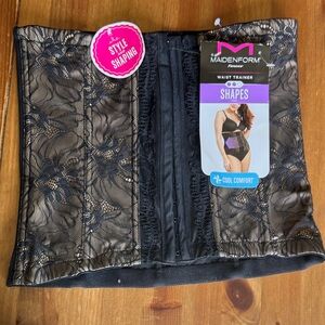 Maidenform Black Lace Waist Trainer Cincher